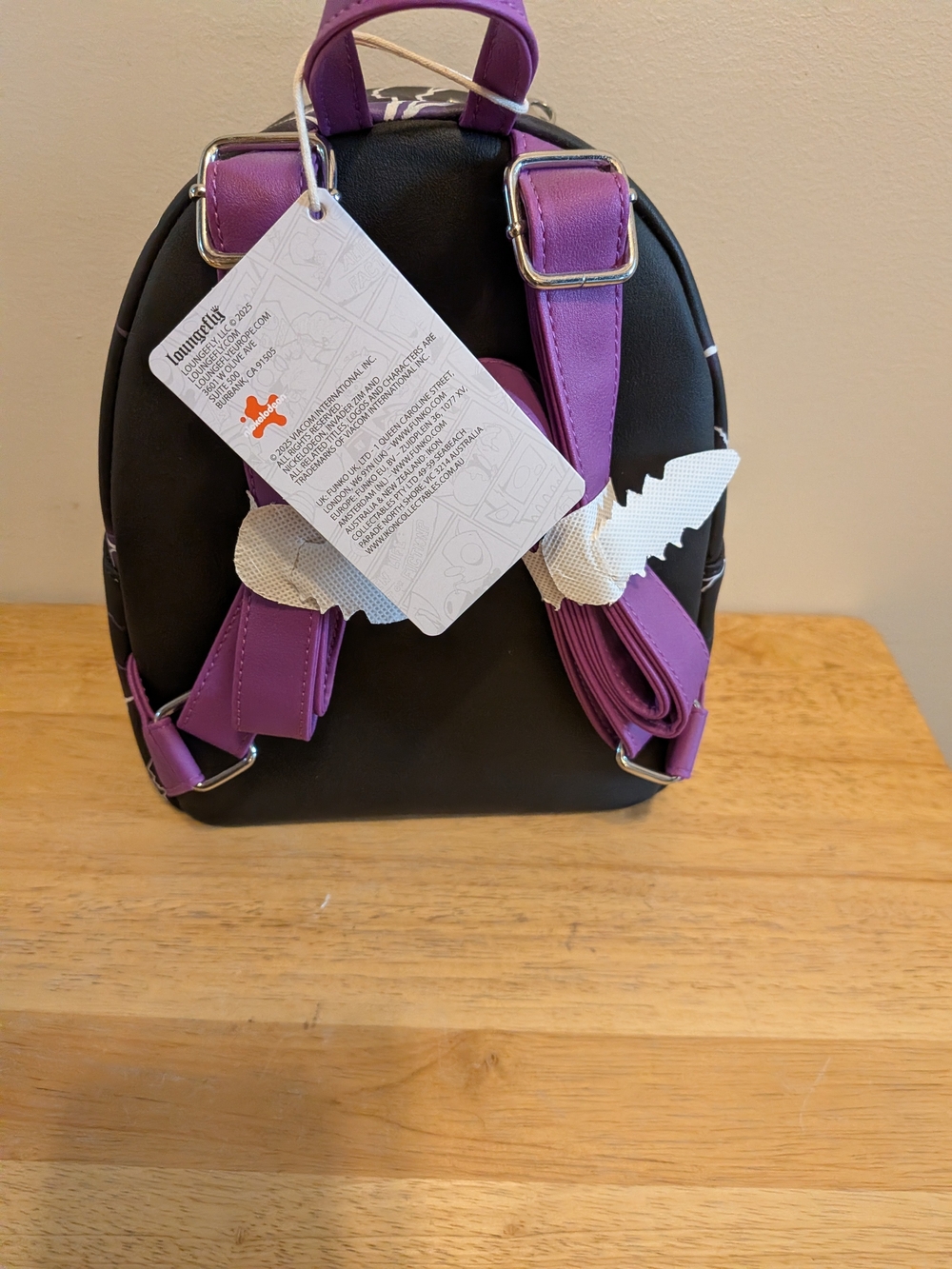 Loungefly Black & Purple Invader Zim "Wha Choo Saaaaay?" Mini Backpack - Picture 3 of 4